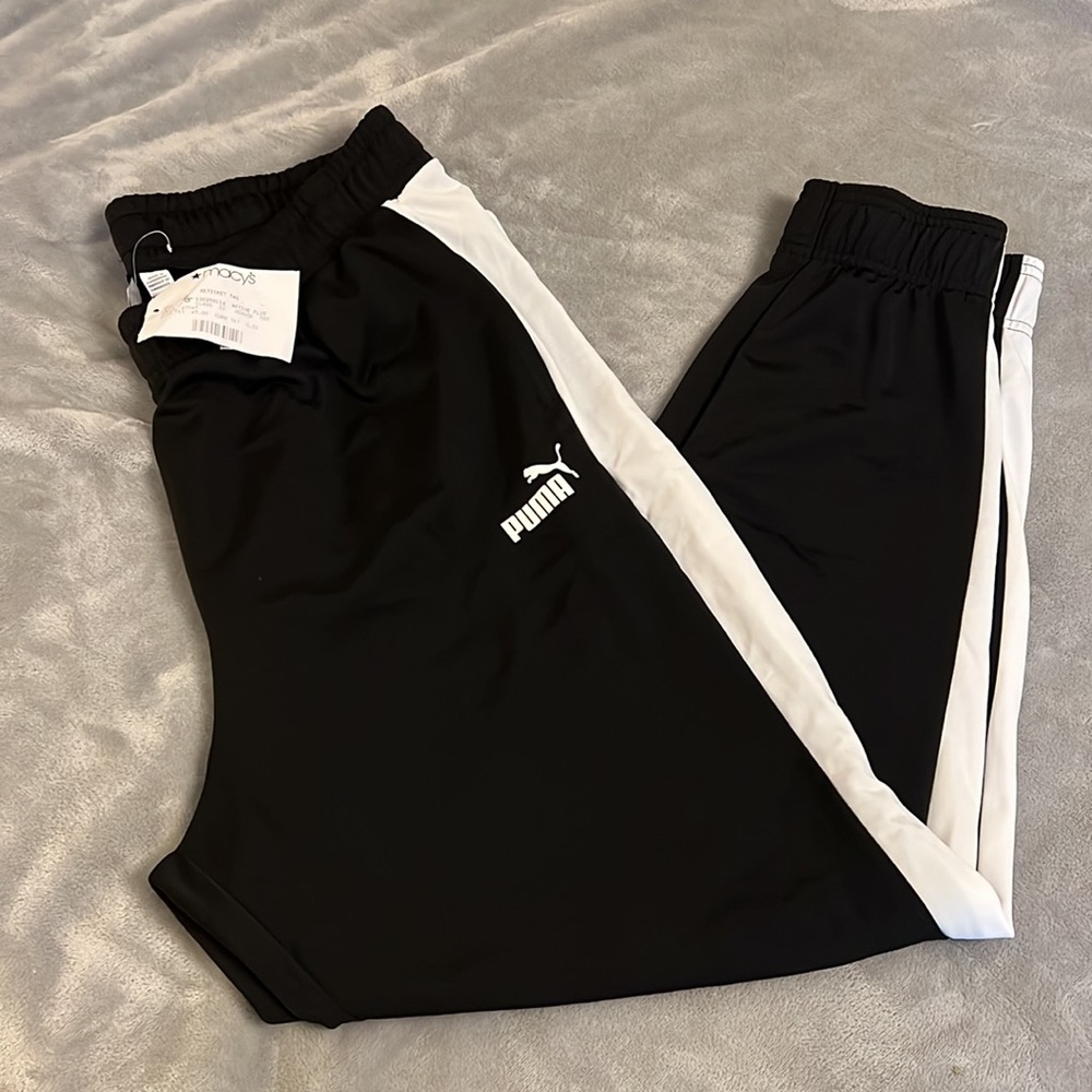 PUMA Classic Track Pant with Cat Logo, Contrast Leg Stripe and Pockets